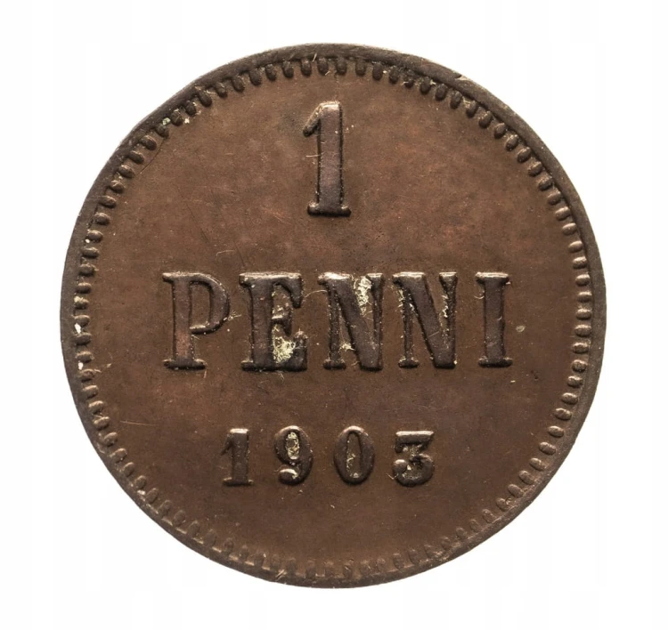 Finlandia, Mikołaj II (1895-1917), 1 penni 1903
