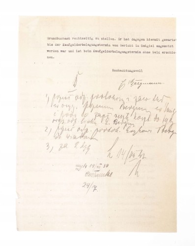 STARE PISMO NIEMIECKIE - MURARZ I STOLARZ BERGMANN, ZGORZELEC / LESZNO 1932