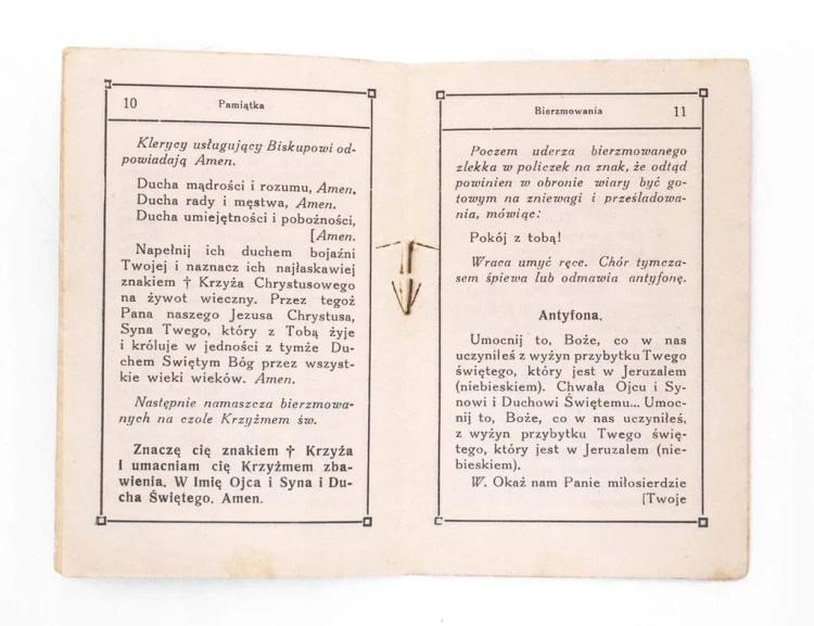 PAMIĄTKA BIERZMOWANIA MIEJSCE PIASTOWE - STOLIN 1935