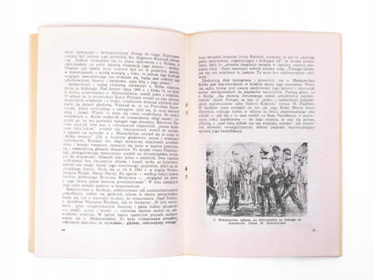 STARA KSIĄŻKA OJCIEC MAKSYMILIAN KOLBE 1971