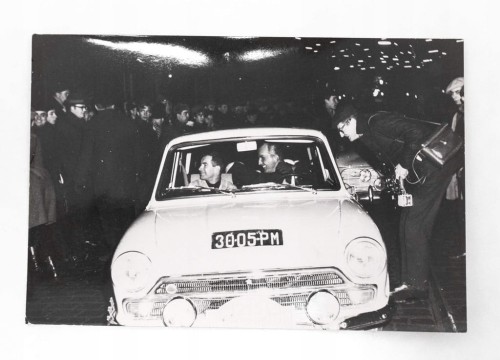STARA FOTOGRAFIA - RAJD SAMOCHODOWY MONTE CARLO 1969, WARSZAWA