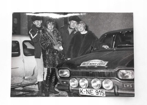STARA FOTOGRAFIA - RAJD SAMOCHODOWY MONTE CARLO 1969, WARSZAWA
