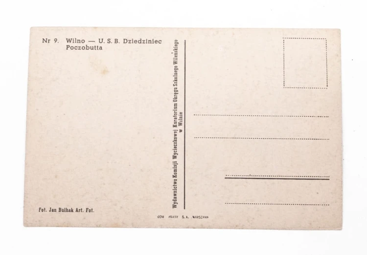 WILNO - U. S. B. DZIEDZINIEC POCZOBUTTA II RP