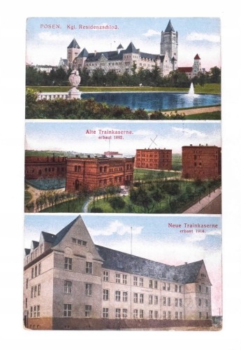 POZNAŃ - ZAMEK, KOSZARY WOJSKOWE 1918