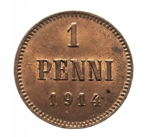 Finlandia, Mikołaj II (1895-1917), 1 penni 1914