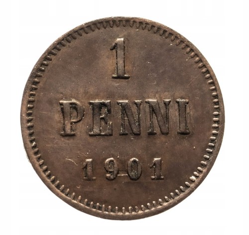 Finlandia, Mikołaj II (1895-1917), 1 penni 1901