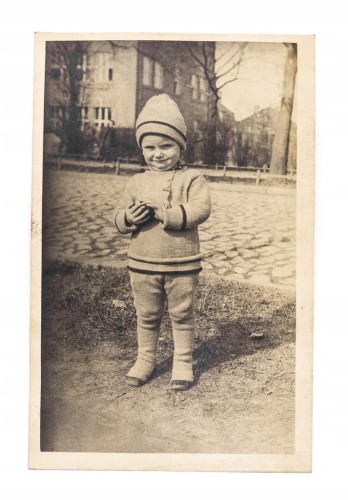 STARA FOTOGRAFIA - MAŁE DZIECKO, WAŁY LESZCZYŃSKIEGO POZNAŃ 1934