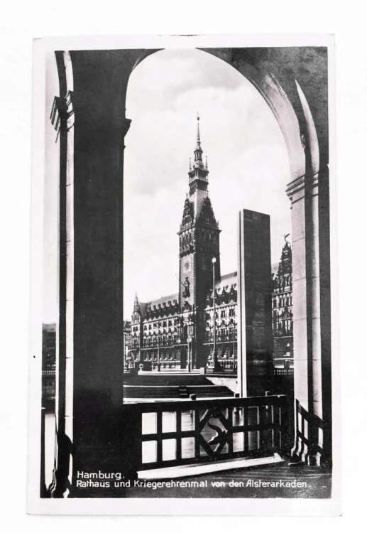 STARA POCZTÓWKA - NIEMCY, HAMBURG, RATUSZ