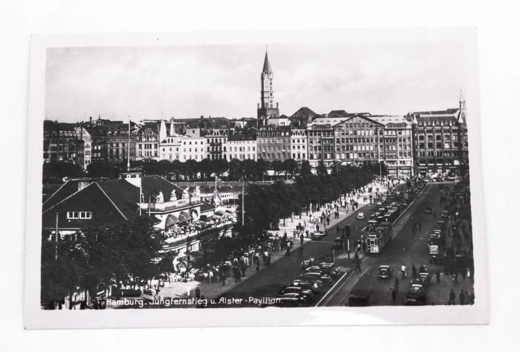 STARA POCZTÓWKA - NIEMCY, HAMBURG, PANORAMA