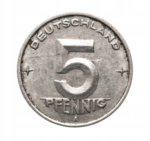 Niemcy, DDR 5 fenigów, 1950 A , Berlin st.2-