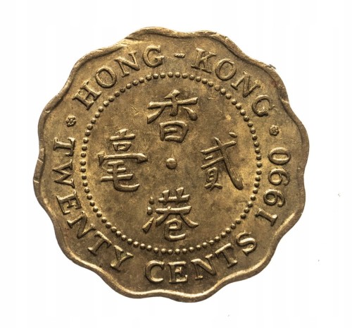 HONG-KONG 5 CENTÓW 1990 ROK st.3+