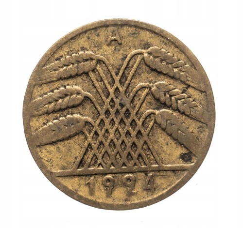 Niemcy, Republika Weimarska (1918-1933), 10 Rentenfenigów 1924 A, Berlin