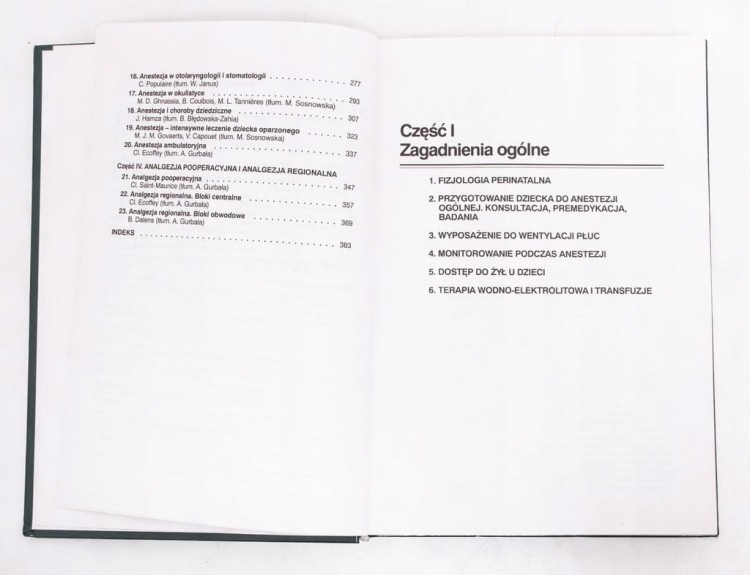 PODRĘCZNIK ANESTEZJOLOGII PEDIATRYCZNEJ 1994