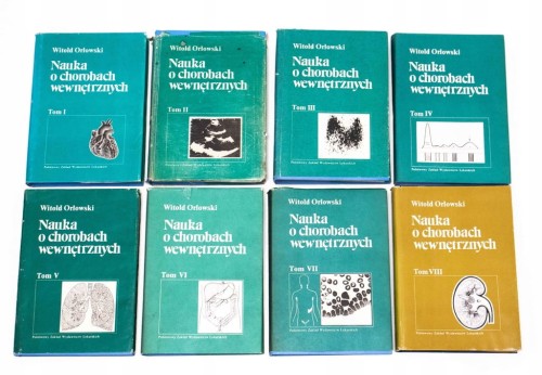 KSIĄŻKA W. ORŁOWSKI, NAUKA O CHOROBACH WEWNĘTRZNYCH, TOMY 1-8 (1988 - 1990)