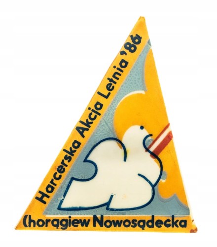 ODZNAKA HARCERSKA - CHORĄGIEW NOWOSĄDECKA, HARCERSKA AKCJA LETNIA 1986