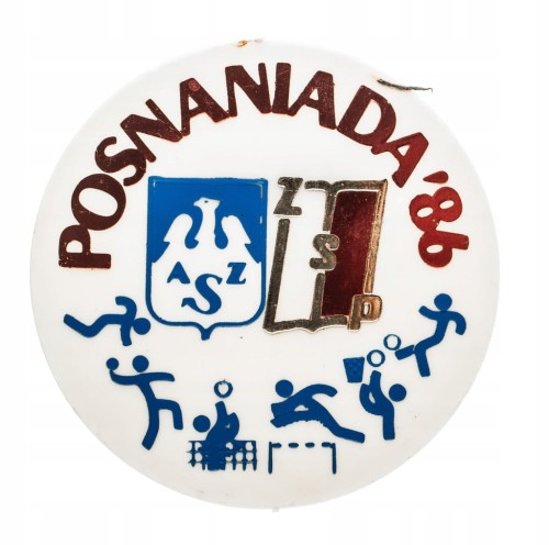 ODZNAKA PRZYPINKA POSNANIADA - AZS, ZSP, POZNAŃ 1986