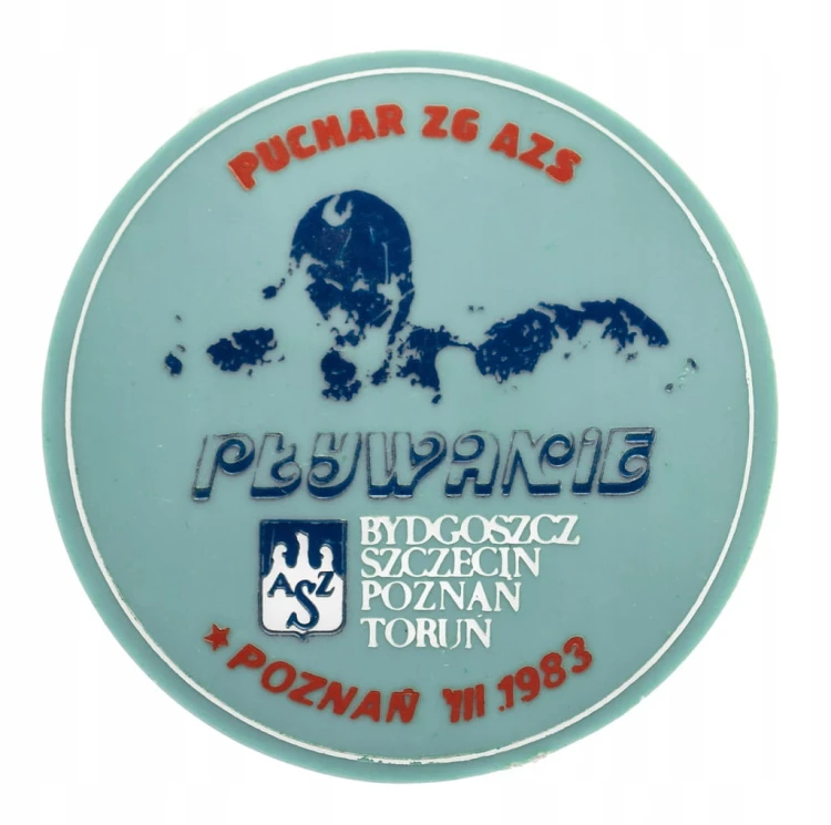 ODZNAKA ZAWODY PŁYWACKIE AZS - BYDGOSZCZ, SZCZECIN, POZNAŃ, TORUŃ 1983