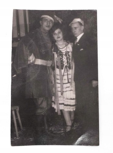 STARA FOTOGRAFIA - BAL MASKOWY, KORONA ŁAZARZ, POZNAŃ 1931