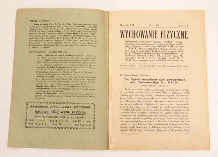 STARA KSIĄŻKA WYCHOWANIE FIZYCZNE 1927