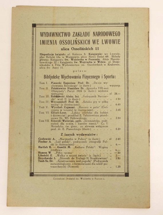 STARA KSIĄŻKA WYCHOWANIE FIZYCZNE 1927