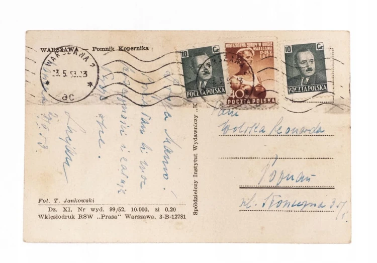 WARSZAWA - POMNIK KOPERNIKA 1953