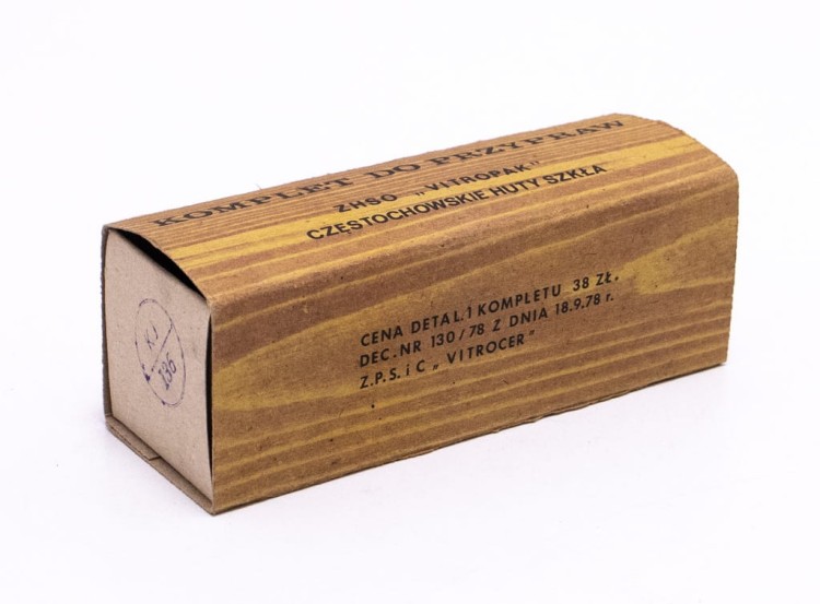 STARY KOMPLET POJEMNICZKÓW DO PRZYPRAW - CZĘSTOCHOWSKIE HUTY SZKŁA 1978