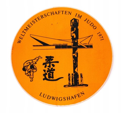 STARA NAKLEJKA - ZAWODU JUDO, LUDWIGSHAFEN 1971