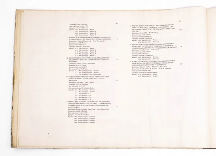ALBUM PROJEKTÓW WĘZŁÓW KOMUNIKACYJNYCH POZNAŃ - POLITECHNIKA POZNAŃSKA 1974