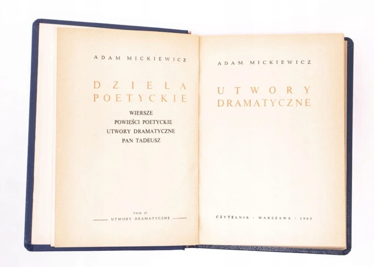 STARA KSIĄŻKA ADAM MICKIEWICZ - DZIEŁA POETYCKIE, TOMY 1-4 (1964 - 1965)