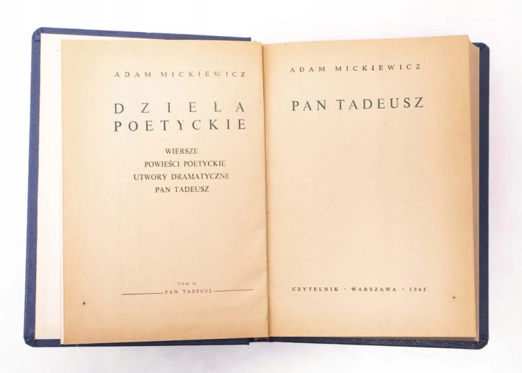STARA KSIĄŻKA ADAM MICKIEWICZ - DZIEŁA POETYCKIE, TOMY 1-4 (1964 - 1965)