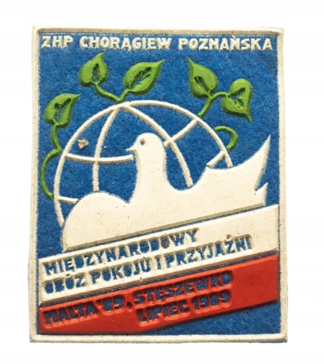 NASZYWKA HARCERSKA - ZHP CHORĄGIEW POZNAŃSKA, OBÓZ POKOJU, STĘSZEWKO 1989