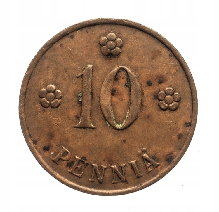 FINLANDIA 10 PENNIA 1939 ROK st.3+