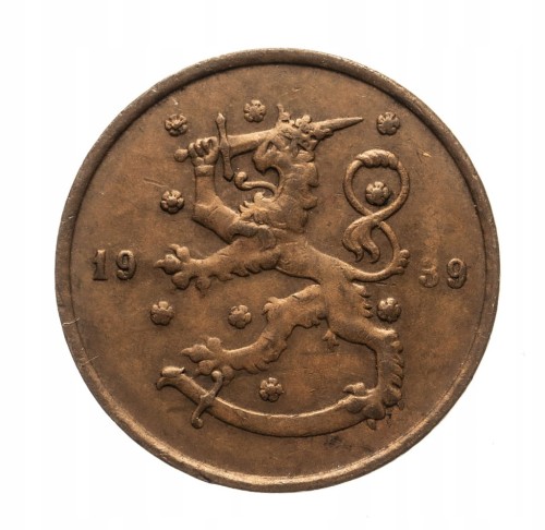 FINLANDIA 10 PENNIA 1939 ROK st.3+