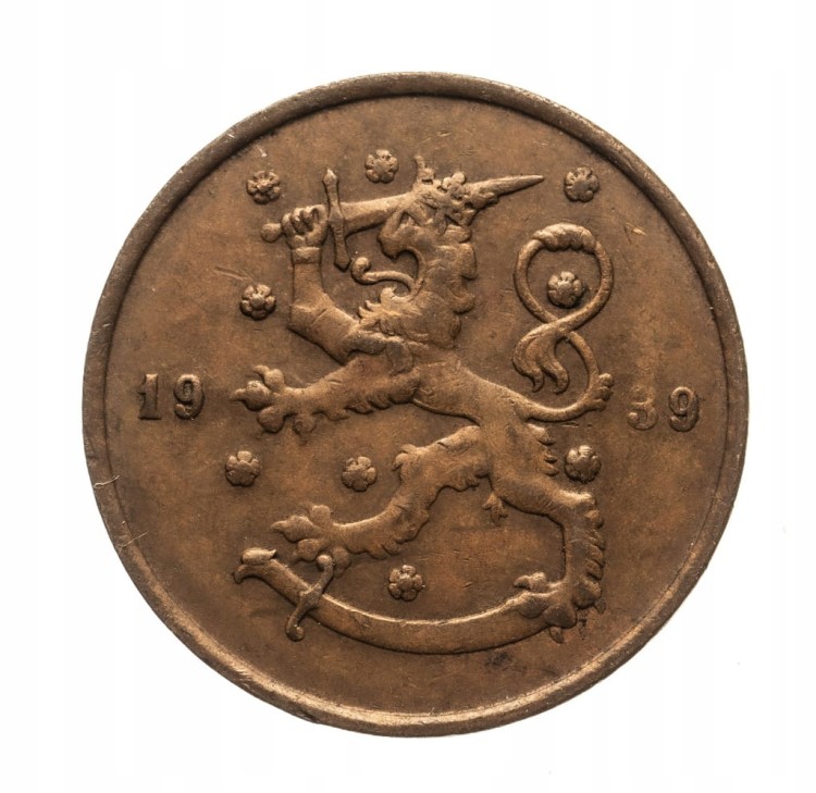 FINLANDIA 10 PENNIA 1939 ROK st.3+