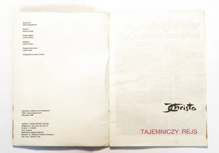 KOMIKS TAJEMNICZY REJS 1988