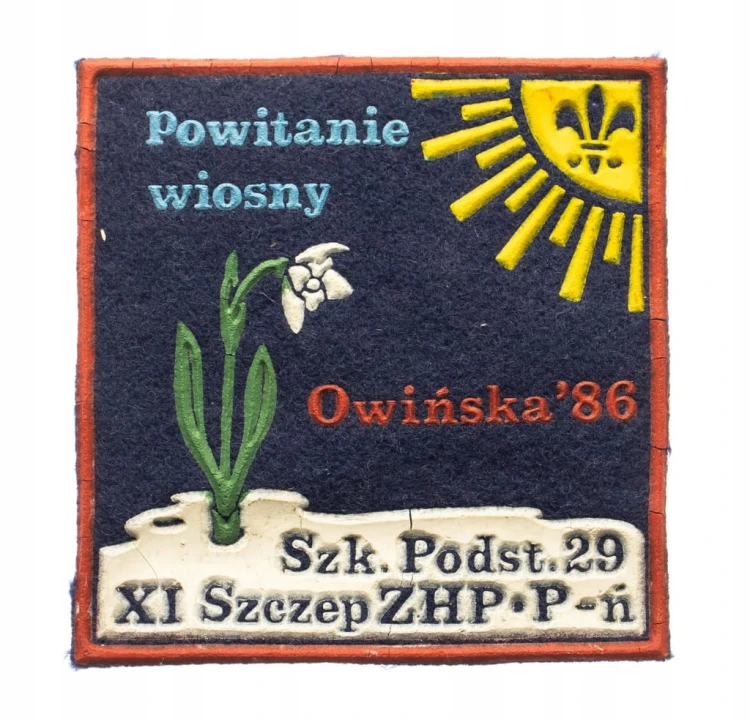 NASZYWKA HARCERSKA - XI SZCZEP ZHP POZNAŃ, POWITANIE WIOSNY OWIŃSKA 1986