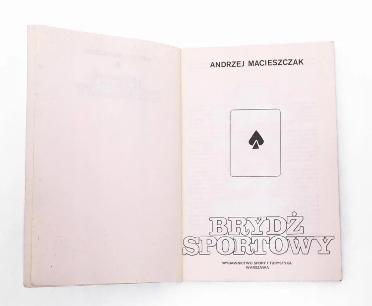 STARA KSIĄŻKA BRYDŻ SPORTOWY 1986