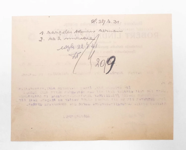 STARE PISMO - R. LINDNER, BUDOWA MASZYN I FABRYKA POMP, RAWICZ 1931
