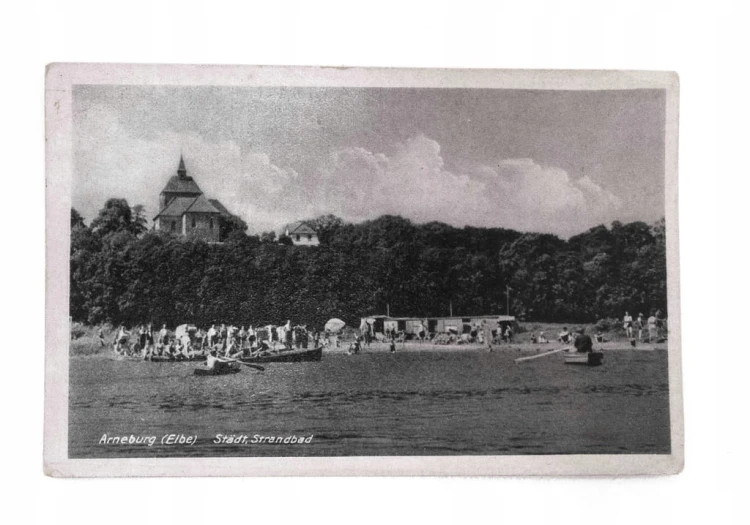 STARA POCZTÓWKA - NIEMCY, ERNEBURG, KĄPIELISKO