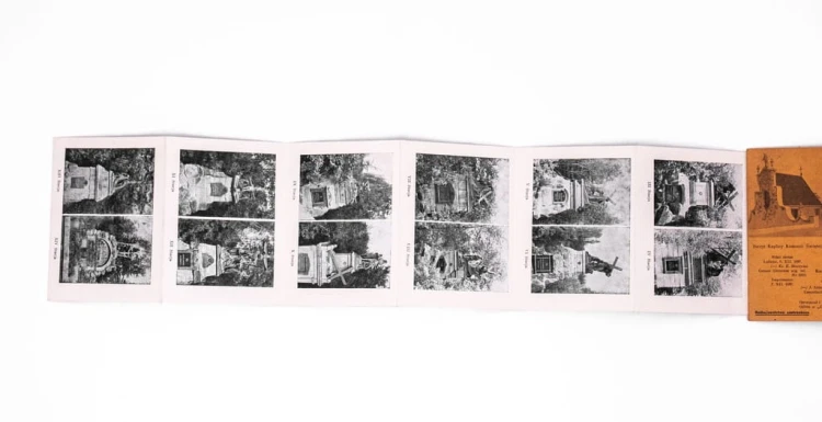 STARA ROZKŁADANKA Z GRAFIKAMI - JASNA GÓRA, ŁÓDŹ 1937