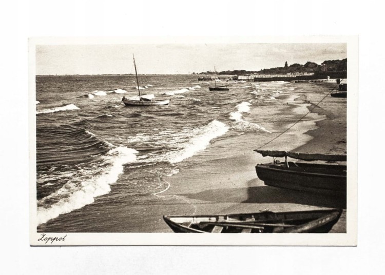SOPOT - BRZEG MORZA, ŁÓDKI II RP