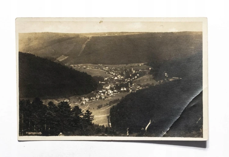 STARA POCZTÓWKA - NIEMCY, HERRENALB 1928