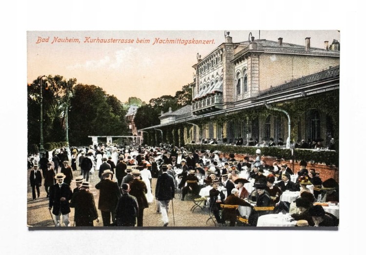 STARA POCZTÓWKA - NIEMCY, BAD NAUHEIM, UZDROWISKO, ALEJA KONCERTOWA