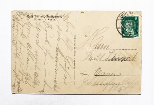 STARA POCZTÓWKA - NIEMCY, BONN AM RHEIN, RESTAURACJA NAD RZEKĄ REN 1928