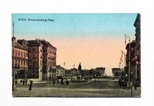 STARA POCZTÓWKA - AUSTRIA, WIEDEŃ, PLAC SCHWARZENBERG