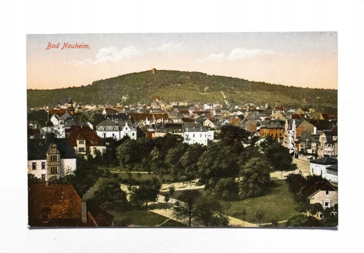 STARA POCZTÓWKA - NIEMCY, BAD NAUHEIM, PANORAMA MIASTA