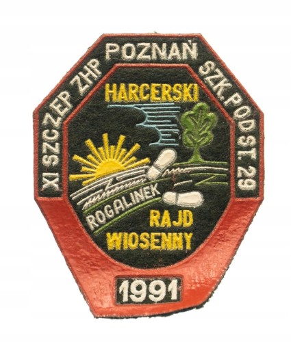 NASZYWKA HARCERSKA - XI SZCZEP ZHP POZNAŃ, RAJD ROGALINEK 1991