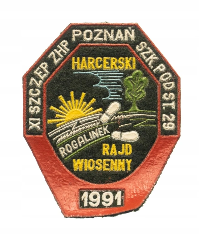 NASZYWKA HARCERSKA - XI SZCZEP ZHP POZNAŃ, RAJD ROGALINEK 1991