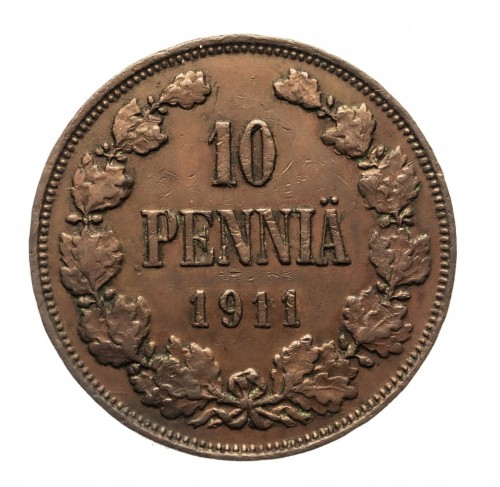 Finlandia, Mikołaj II (1895-1917), 10 pennia 1911