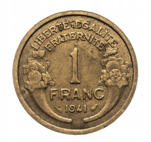 FRANCJA 1 FRANK 1941 ROK st.3